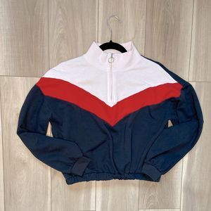 H&M Zip Up, Red, White & Blue Sweatshirt